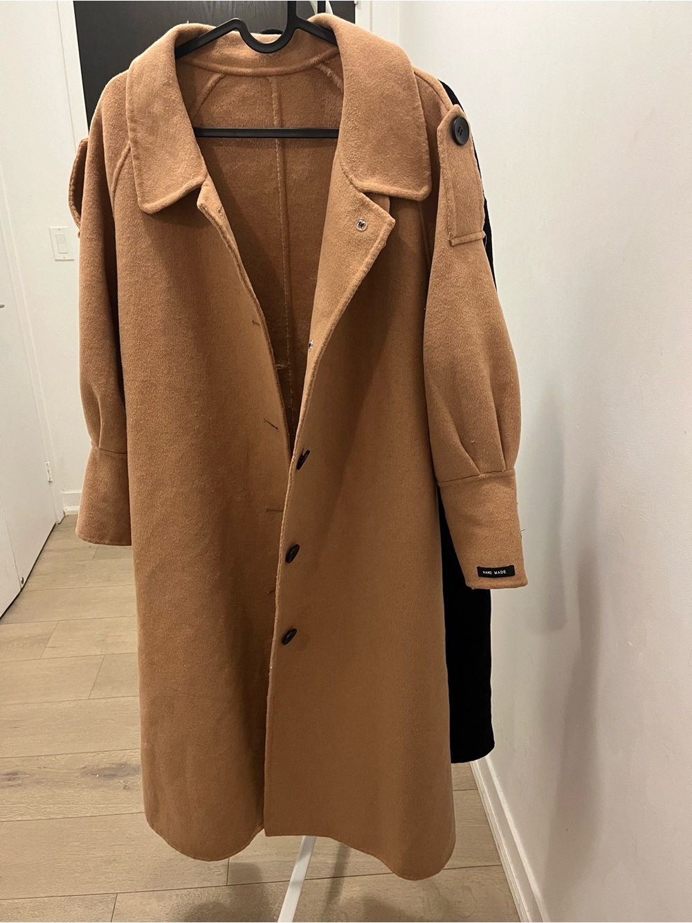 Camel Wool Blend Long Coat